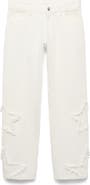 MANGO TEEN Star Embroidered Straight Leg Jeans