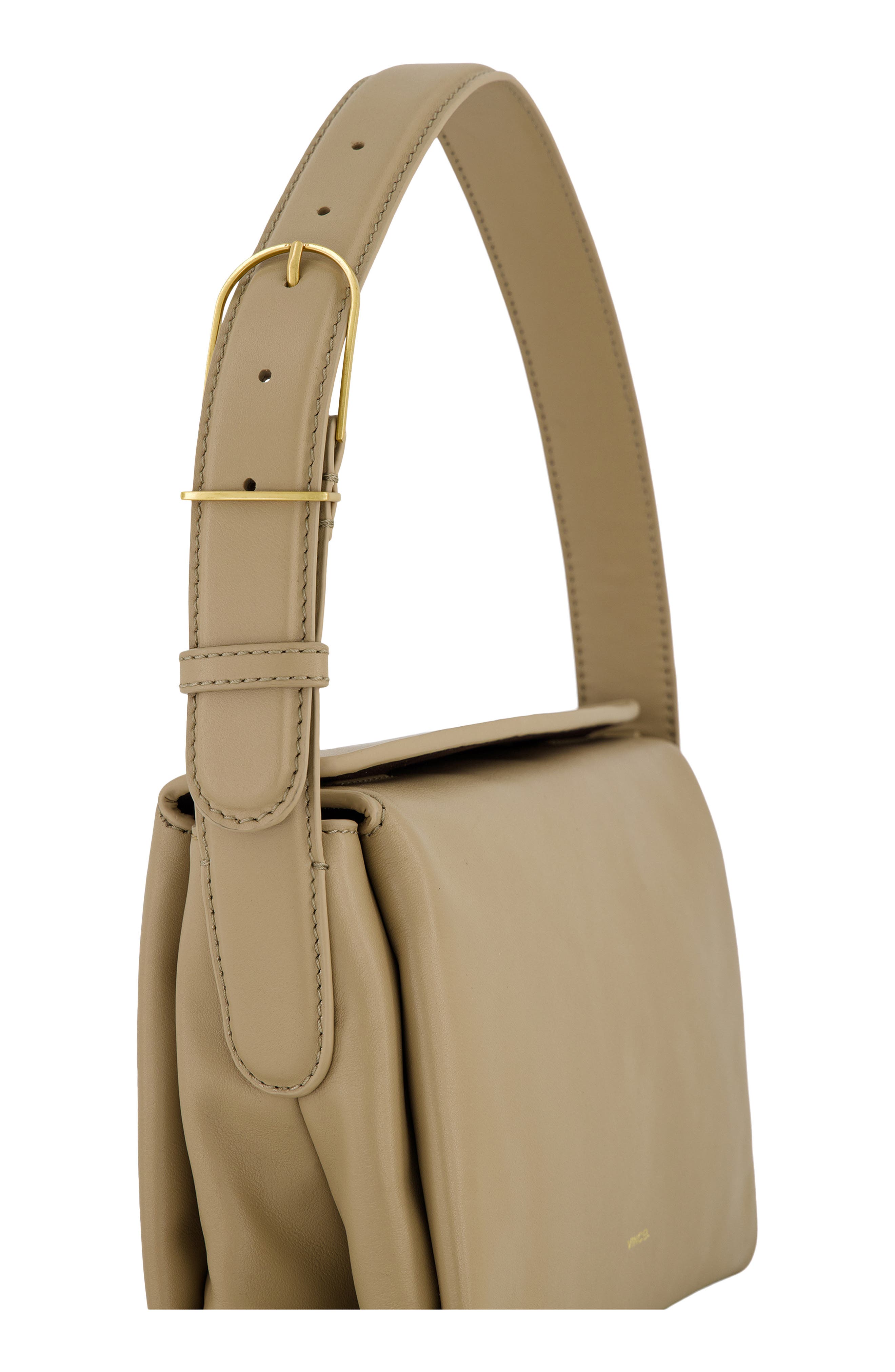 Vince Sidney Boxy Nappa Leather Shoulder Bag, Alternate, color, Sandtrail