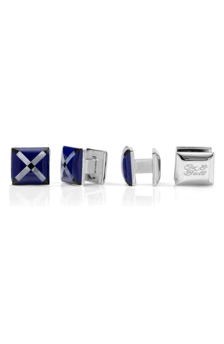 Cufflinks, Inc. Mother-of-Pearl Diamond Cuff Link & Stud Set, Alternate, color, 