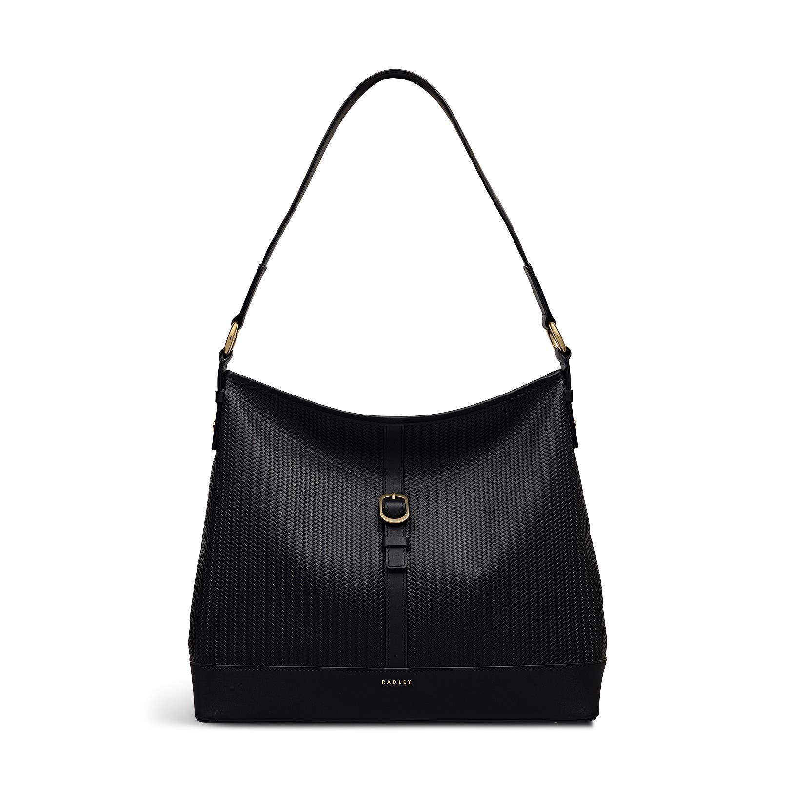 Radley Ebury - Weave Medium Ziptop Shoulder Bag, Main, color, Black