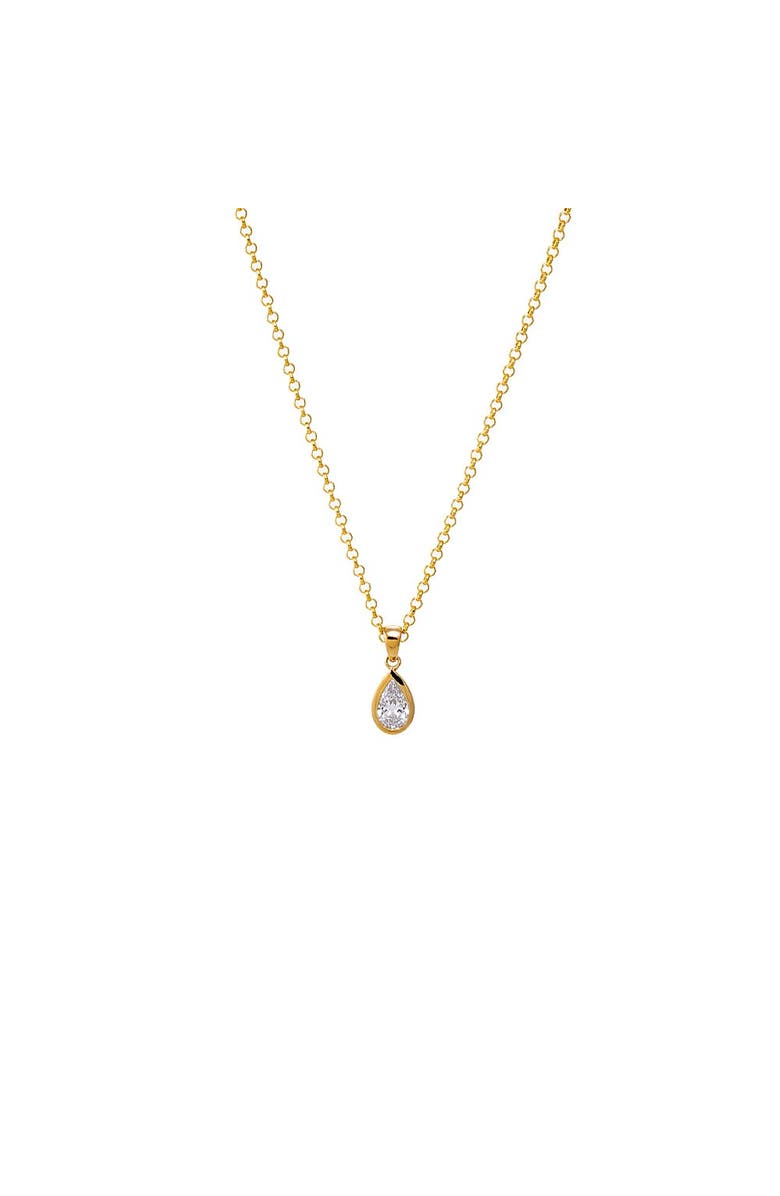 BY ADINA EDEN Lab Grown Diamond Pear Bezel Charm 14K, Main, color, 14K Gold - 16 Inch