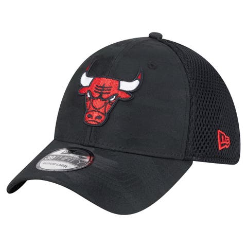 Men's New Era  Black Chicago Bulls Subtle Camo 39THIRTY Flex Hat