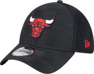 New Era Men's New Era  Black Chicago Bulls Subtle Camo 39THIRTY Flex Hat