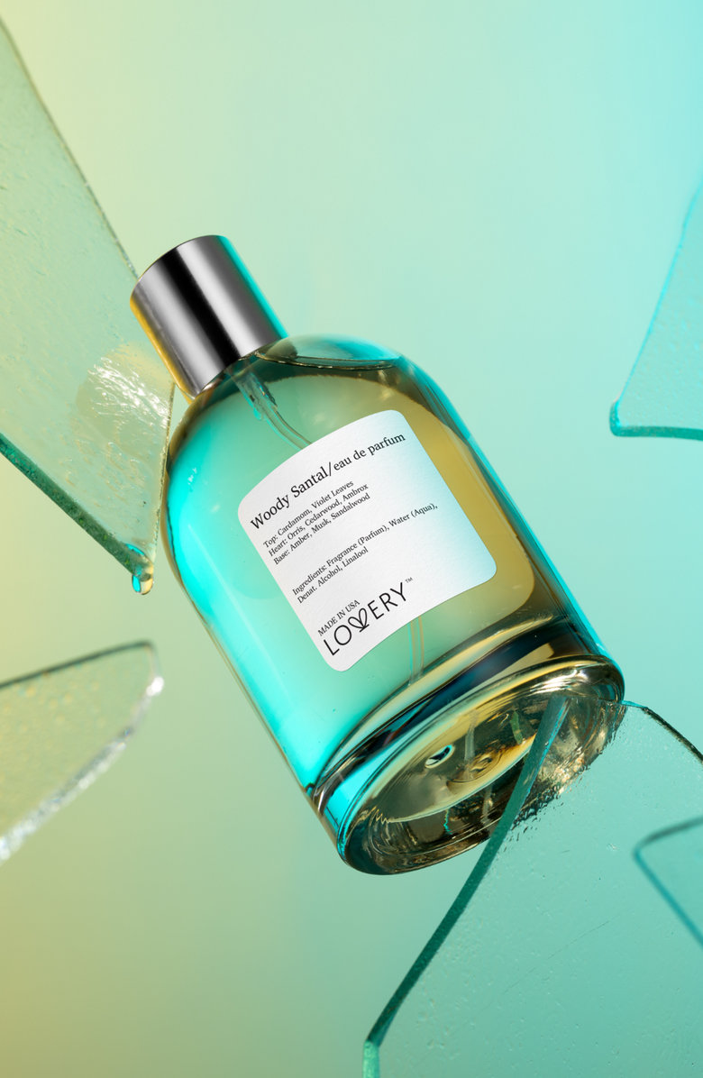 Lovery Woody Santal Eau de Parfum, Made in USA, 3.4 oz, Alternate, color, Silver, White, Cream, Black