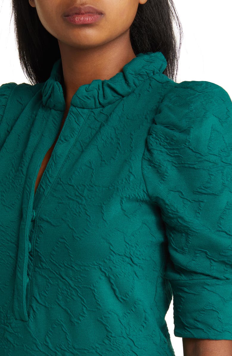 Lilly Pulitzer<sup>®</sup> Elsey Floral Jacquard Puff Sleeve Dress, Alternate, color,