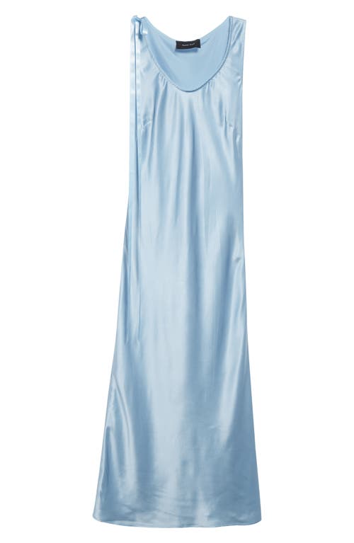 Simone Rocha Bow Detail Silk Satin Dress In Blue