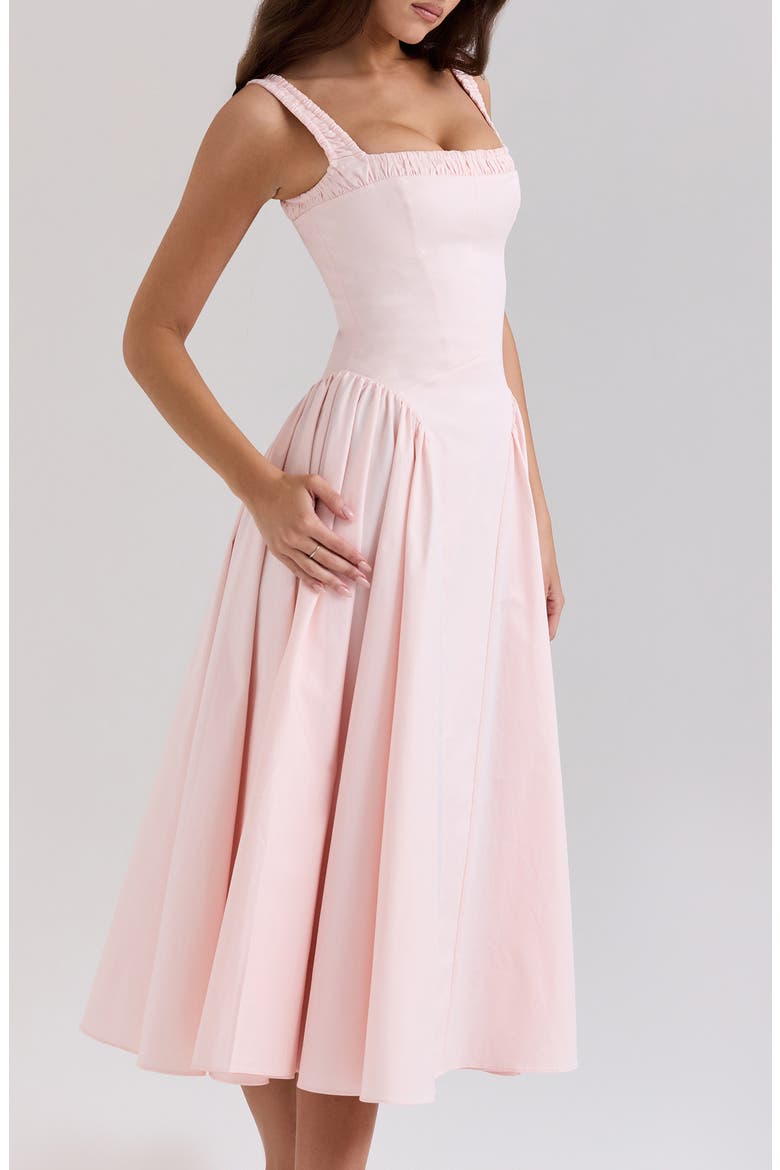 Dorothy Stretch Cotton Dress, Alternate, color, VEILED ROSE