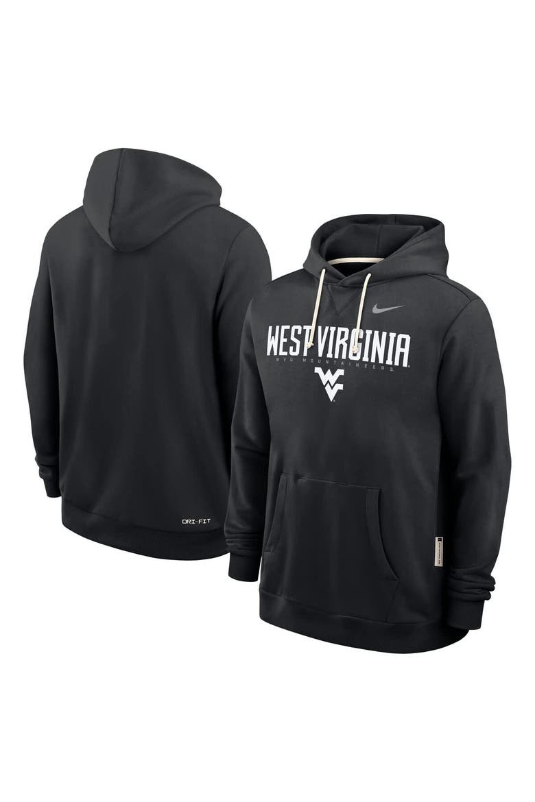 Men's Nike Black West Virginia Mountaineers 2025 Sideline Standard Issue Dri-FIT Hoodie, Alternate, color, Black