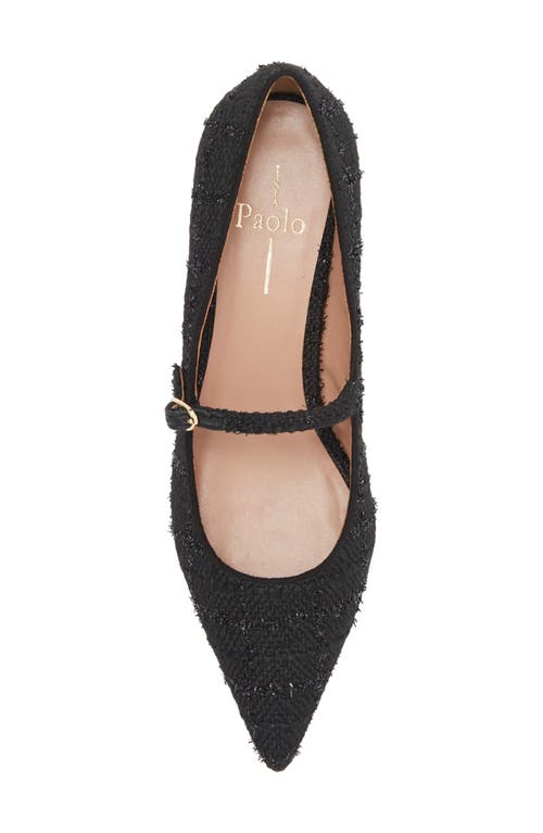Linea Paolo Ciara Mary Jane Kitten Heel Pump In Black Fabric