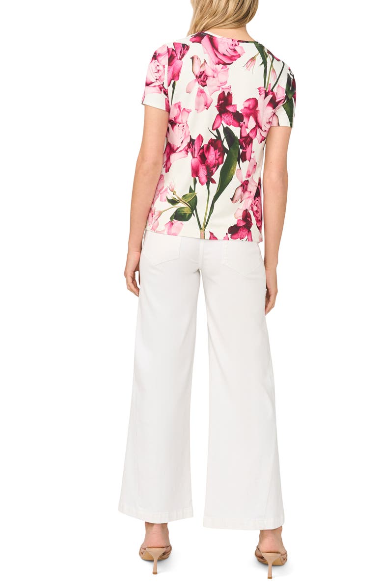 Ted Baker Willow Floral T-Shirt, Alternate, color, Ultra White