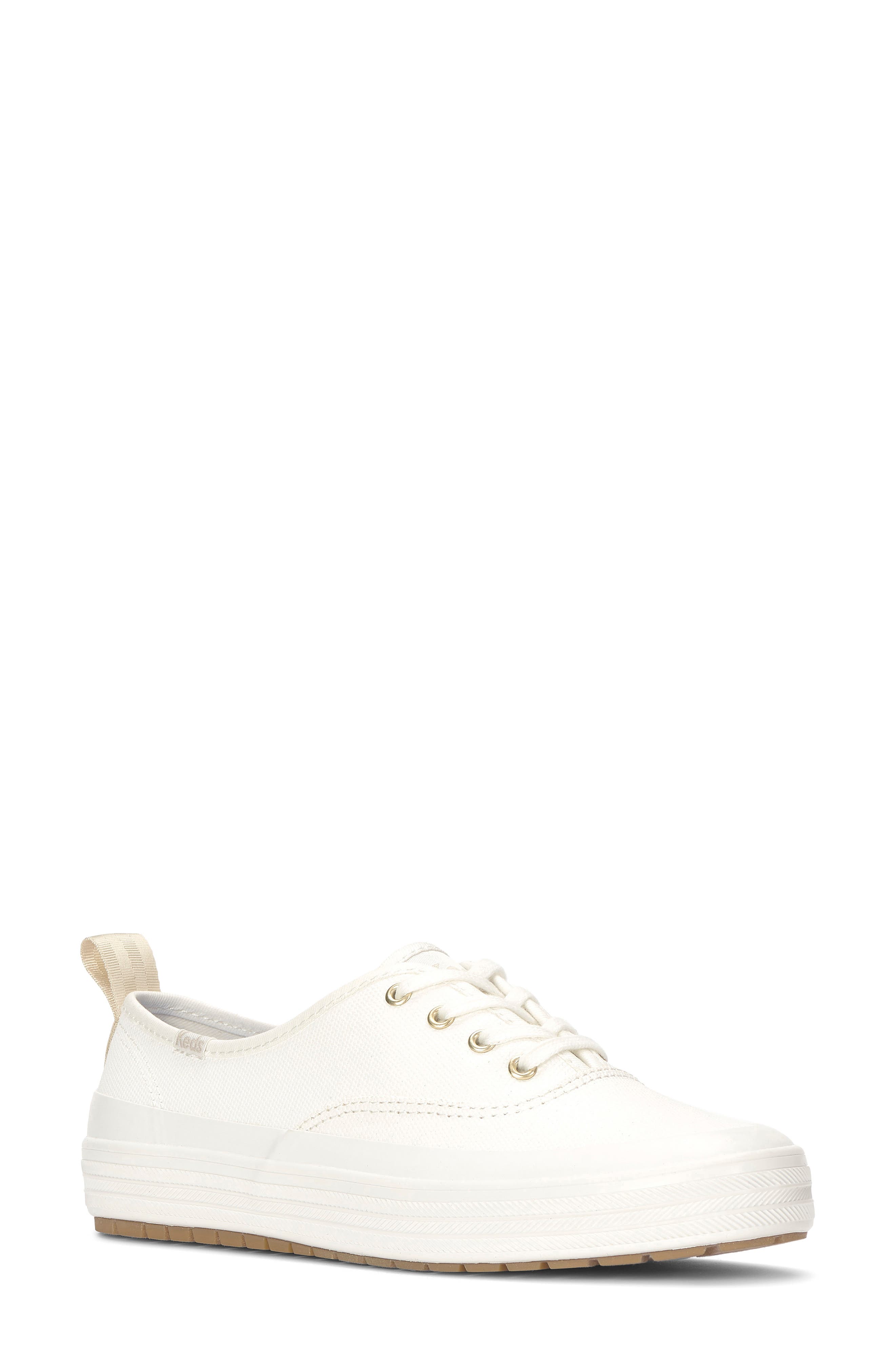 Lace-Up Sneaker, Main, color, SNOW WHITE