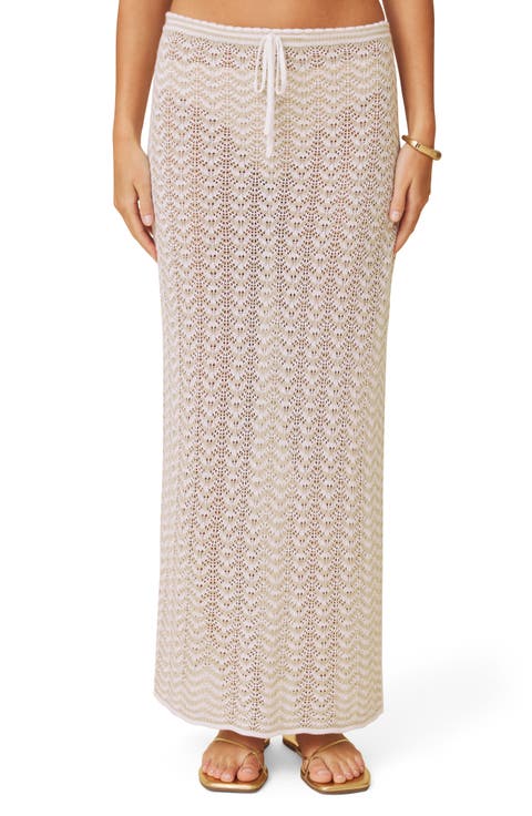 Eleni Stripe Pointelle Sweater Skirt