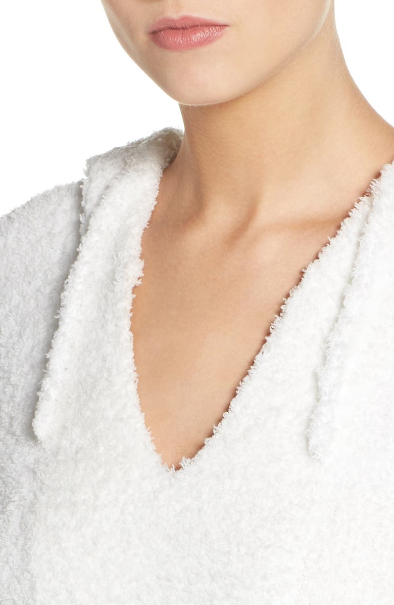 Barefoot Dreams<sup>®</sup> Barefoot Dreams Cozychic<sup>®</sup> Baha Lounge Hoodie, Alternate, color, White/Graphite