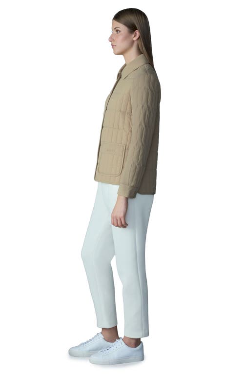 Mackage Dulcia Quilted Down Jacket In Light Camel