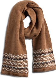 rag & bone Fallon Stud Fair Isle Wool Blend Scarf