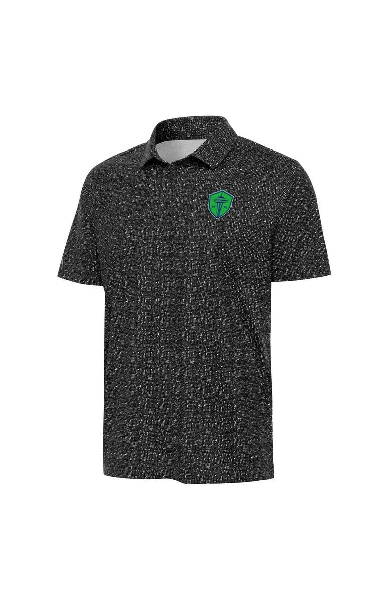 ANTIGUA Men's Antigua Black Seattle Sounders FC Figment Polo, Main, color, Black