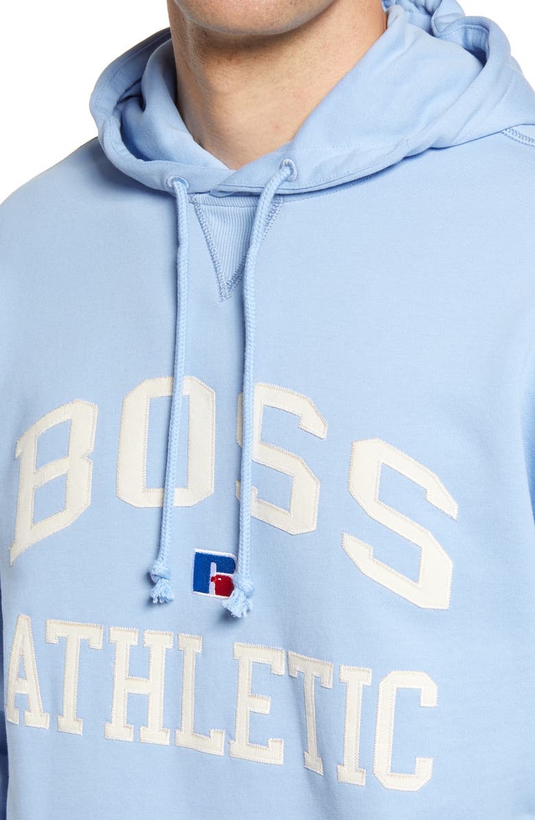 BOSS x Russell Athletic Safara Varsity Logo Hoodie, Alternate, color,
