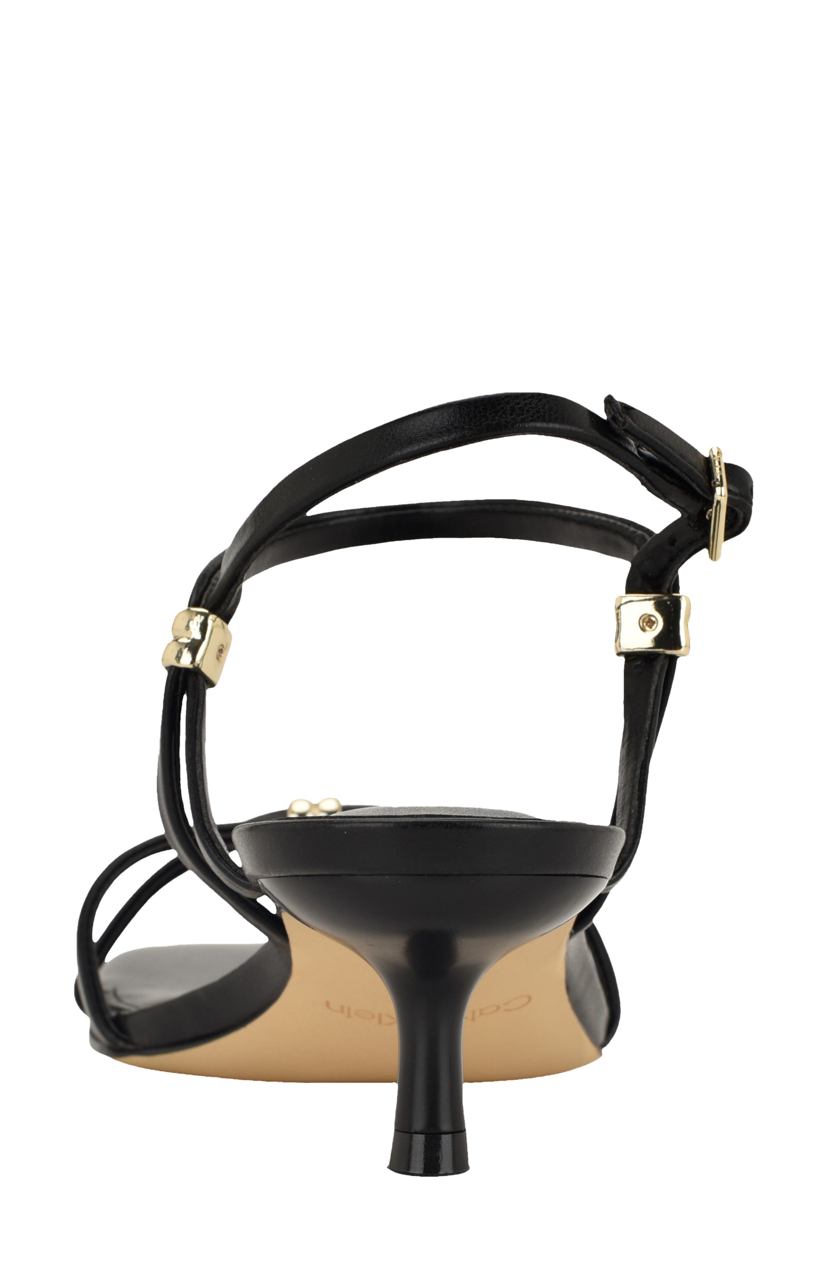 Calvin Klein Rivine Ankle Strap Sandal, Alternate, color, Black