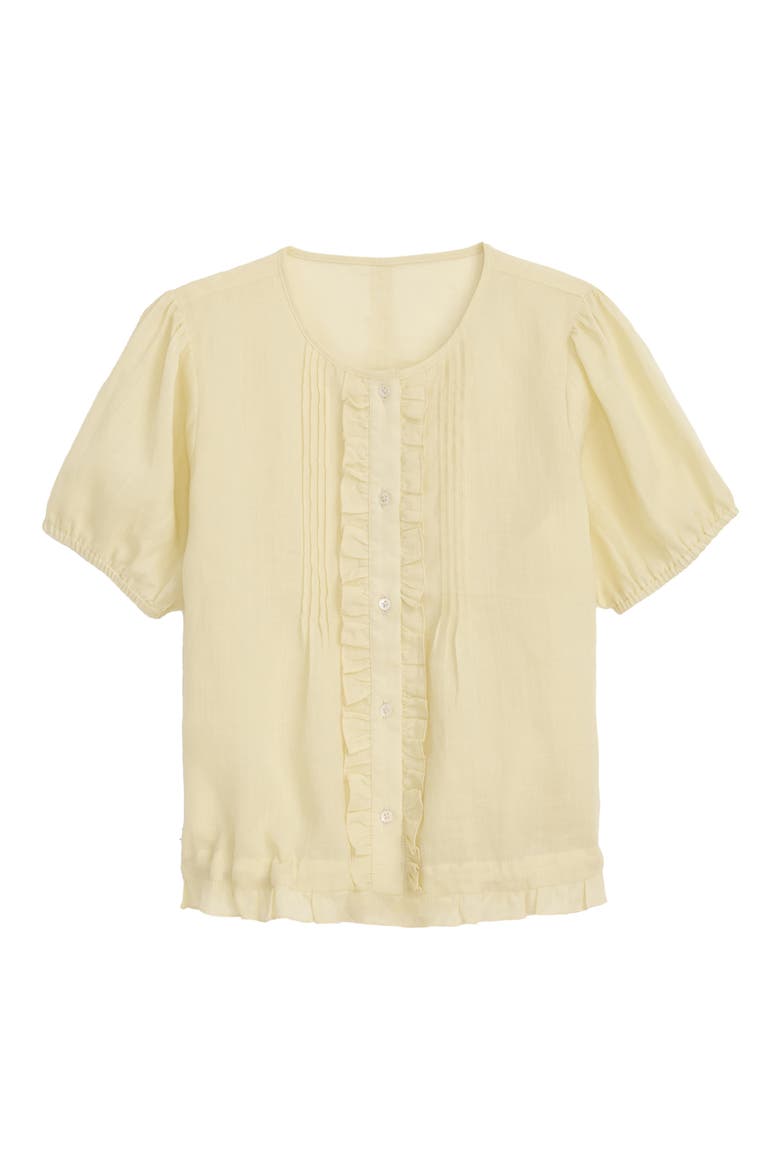 Brittany Ruffle Pintuck Top, Alternate, color, PEAR