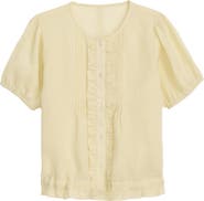 Alex Mill Brittany Ruffle Pintuck Top