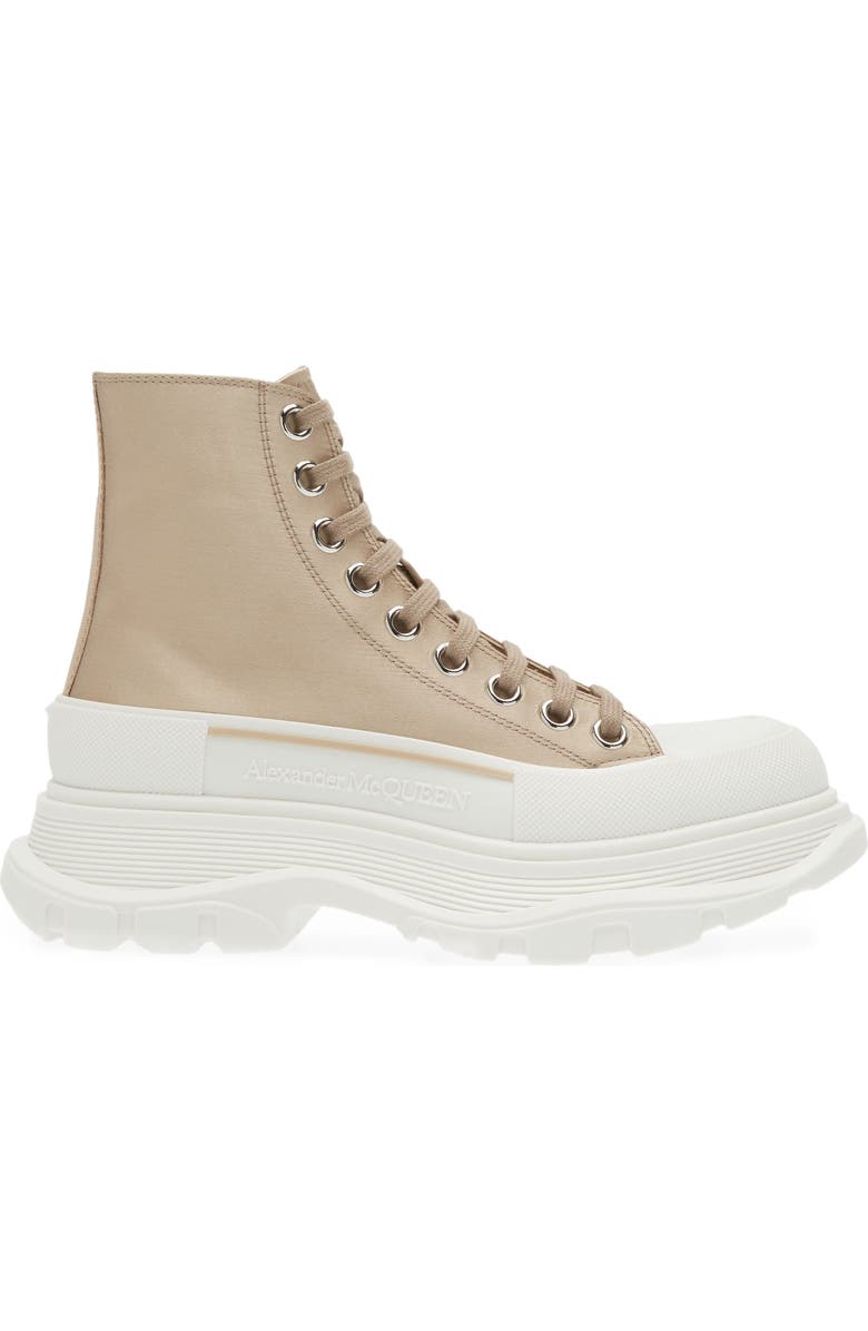 McQueen Tread Slick Satin High Top Sneaker, Alternate, color,