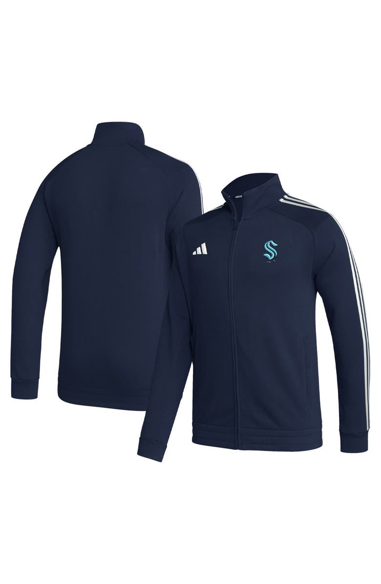adidas Men's adidas Deep Sea Blue Seattle Kraken Raglan Full-Zip Track Jacket, Main, color,