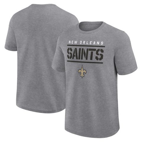 Men's Fanatics Heather Gray New Orleans Saints Big & Tall Top Notch T-Shirt