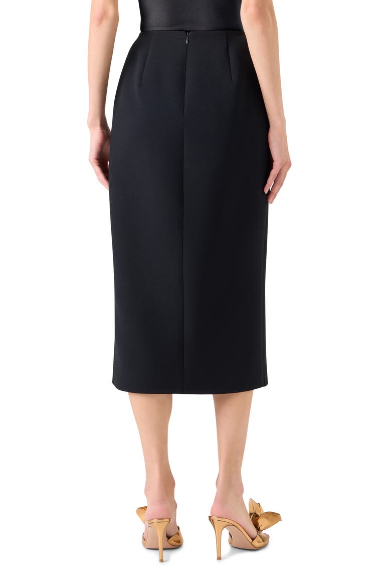 Wool Double Face Pencil Skirt, Alternate, color, BLACK