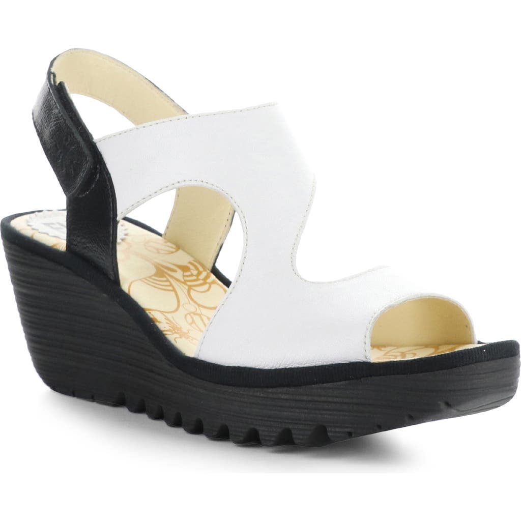 Fly London Yox Slingback Platform Wedge Sandal In Multi