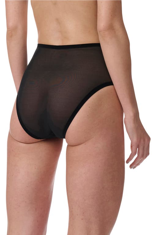 Wolford Mesh & Lace Shaping Briefs In Black