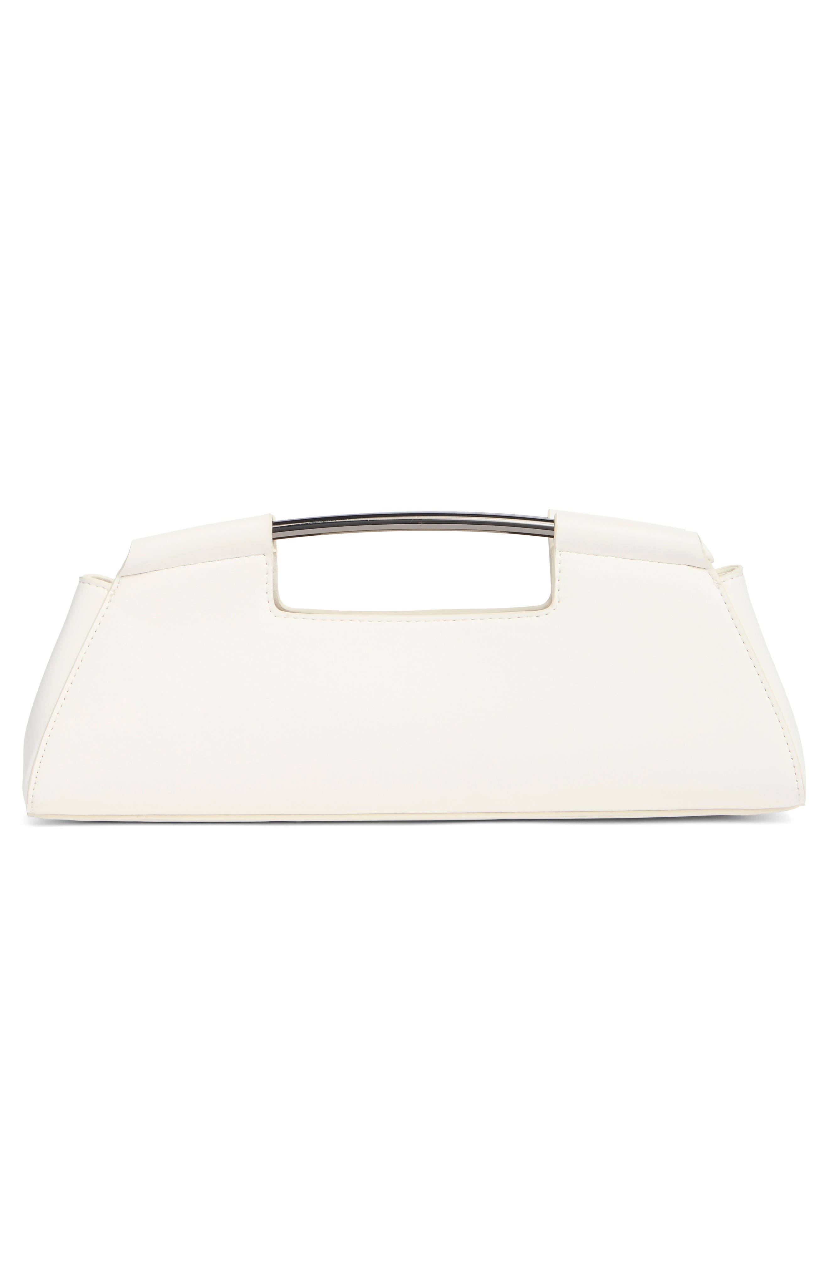 BCBG Curved Hardware Handle Clutch, Alternate, color, Powder