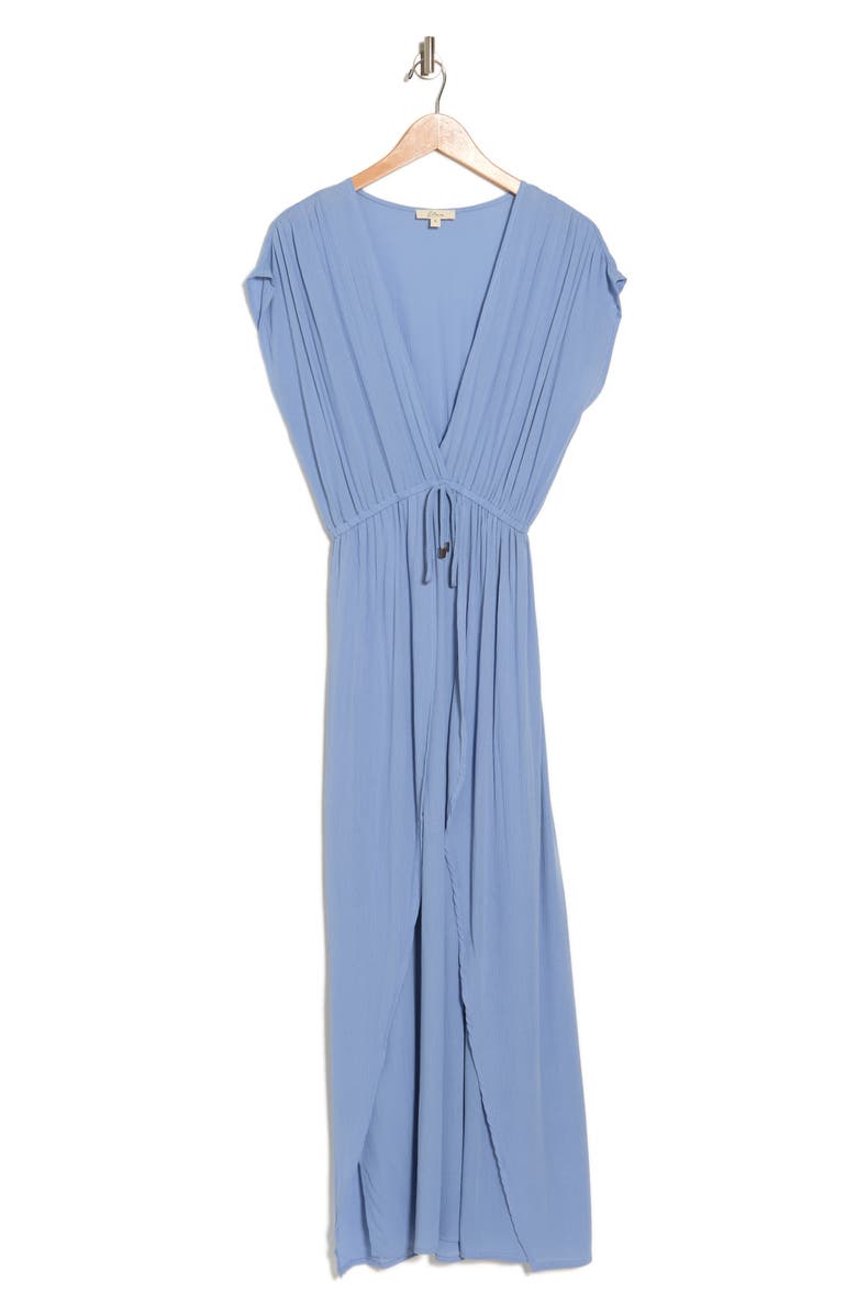 Elan Cap Sleeve Cover-Up Maxi Dress, Alternate, color, 
