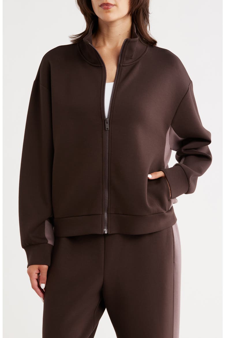 Z by Zella Whisper Knit Colorblock Track Jacket (Women