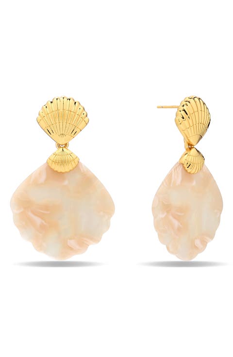 Adeline Shell Motif Drop Earrings
