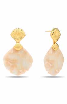 Adeline Shell Motif Drop Earrings