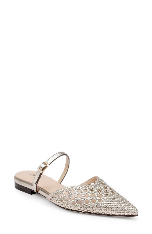 L Agence L'agence Jacklyn Mary Jane Pointed Cap Toe Mule In Gold