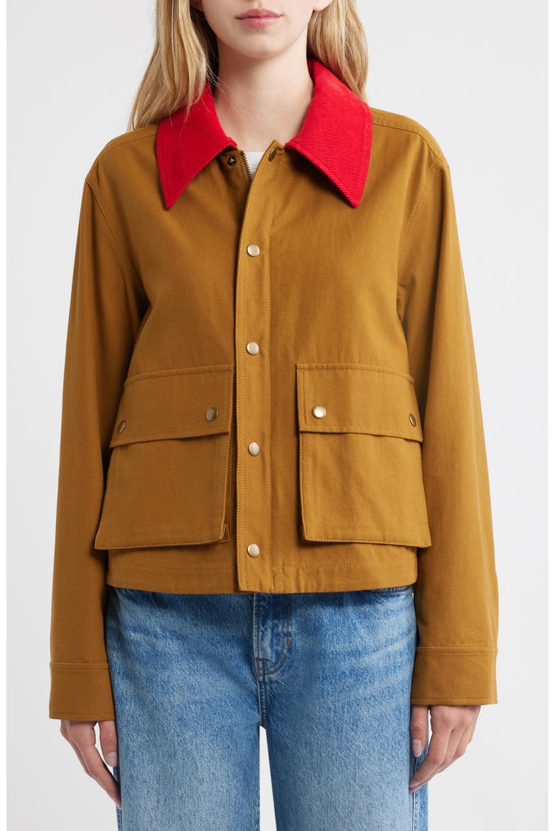 The Swingy Jacket, Alternate, color, RUST WITH BRIGHT RED