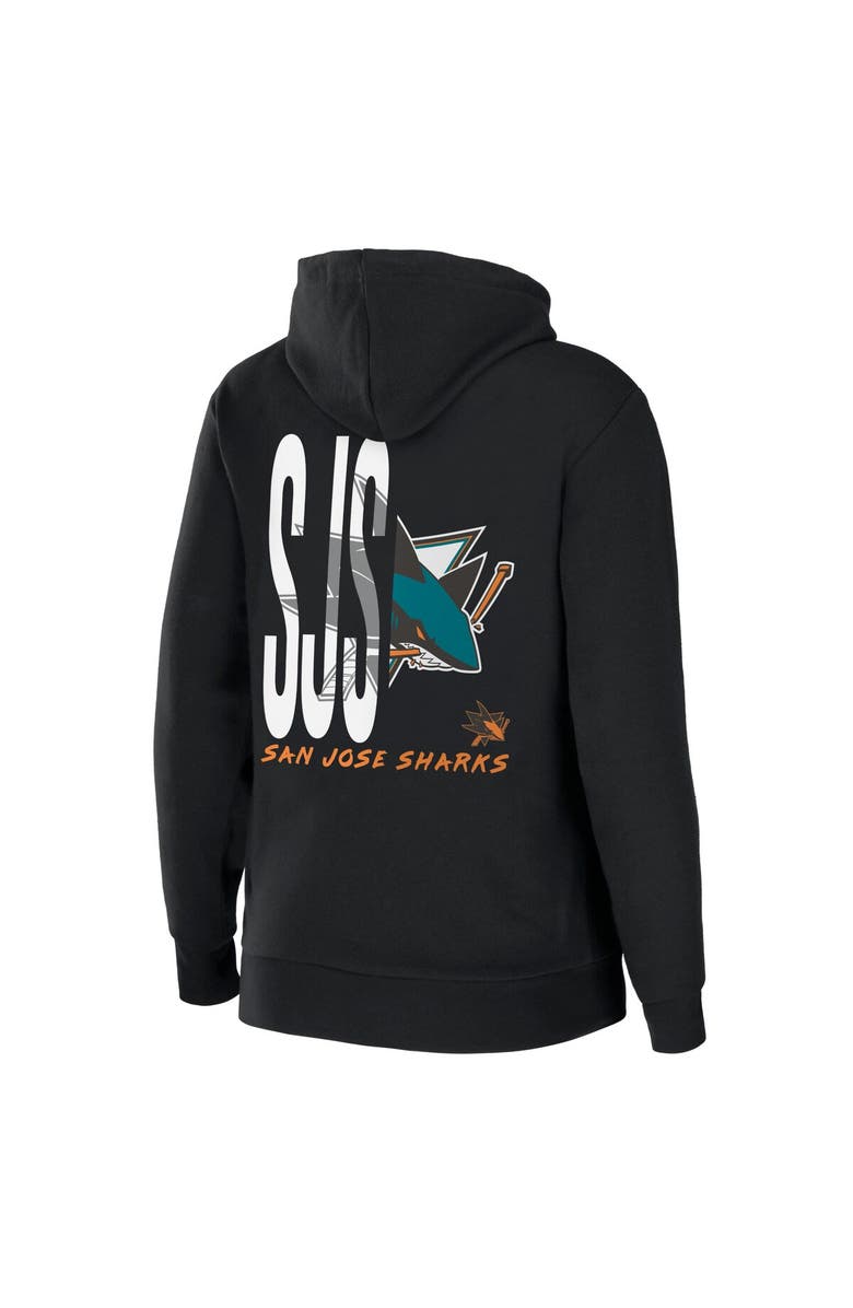 WEAR by Erin Andrews Women's WEAR by Erin Andrews Black San Jose Sharks Sponge Fleece Full-Zip Hoodie, Alternate, color, Black