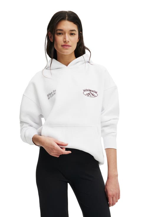 Women's Active Plush Premium Graphic Hoodie