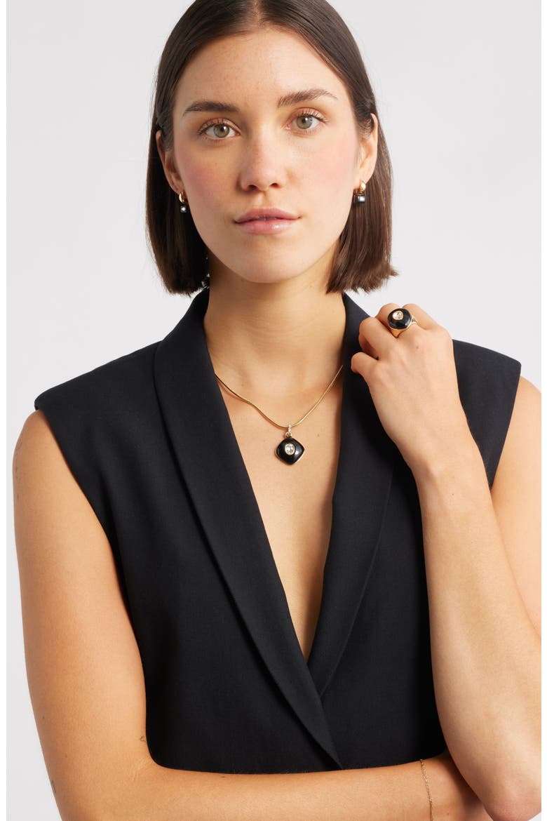 Crystal Drop Earrings, Alternate, color, BLACK- GOLD