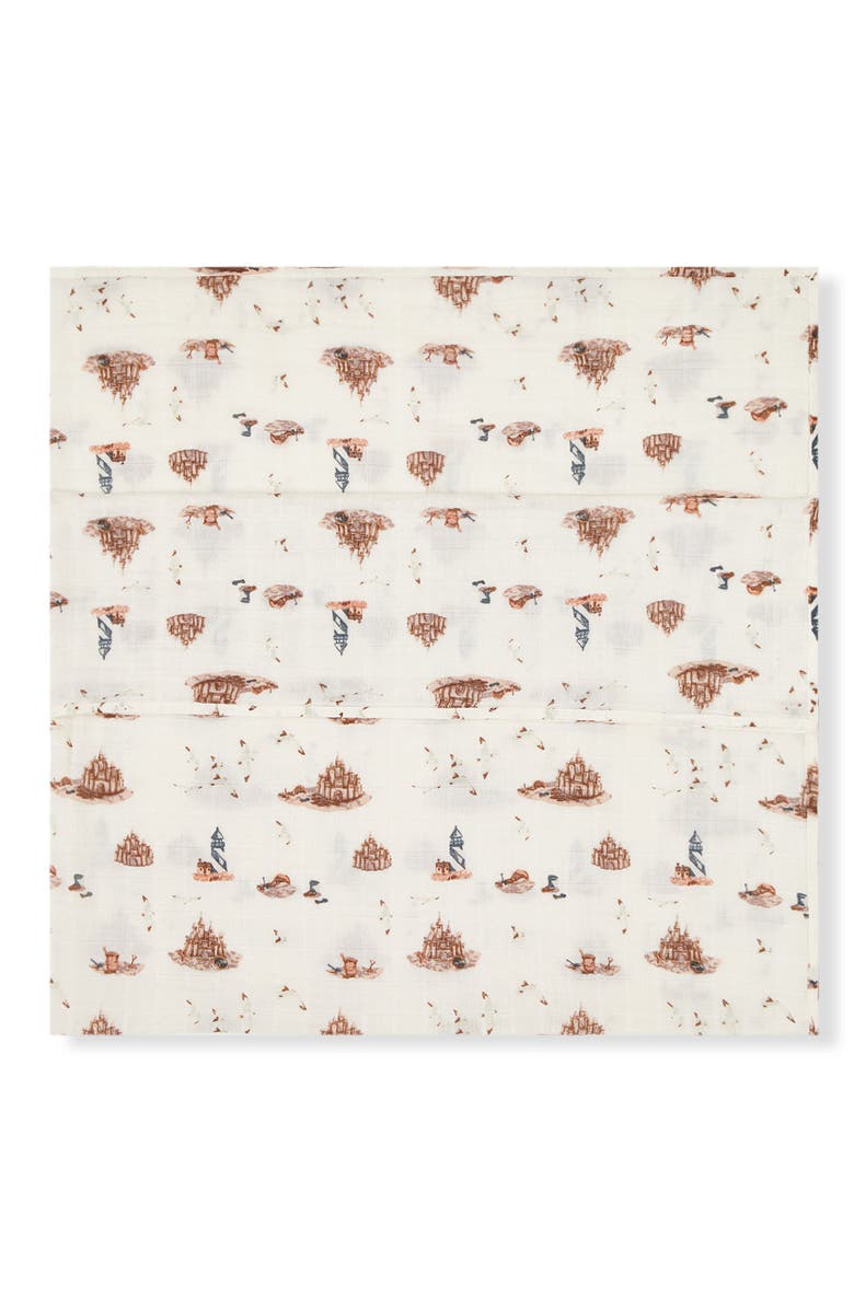 Milkbarn Organic Cotton Swaddle, Alternate, color, Sandcastle