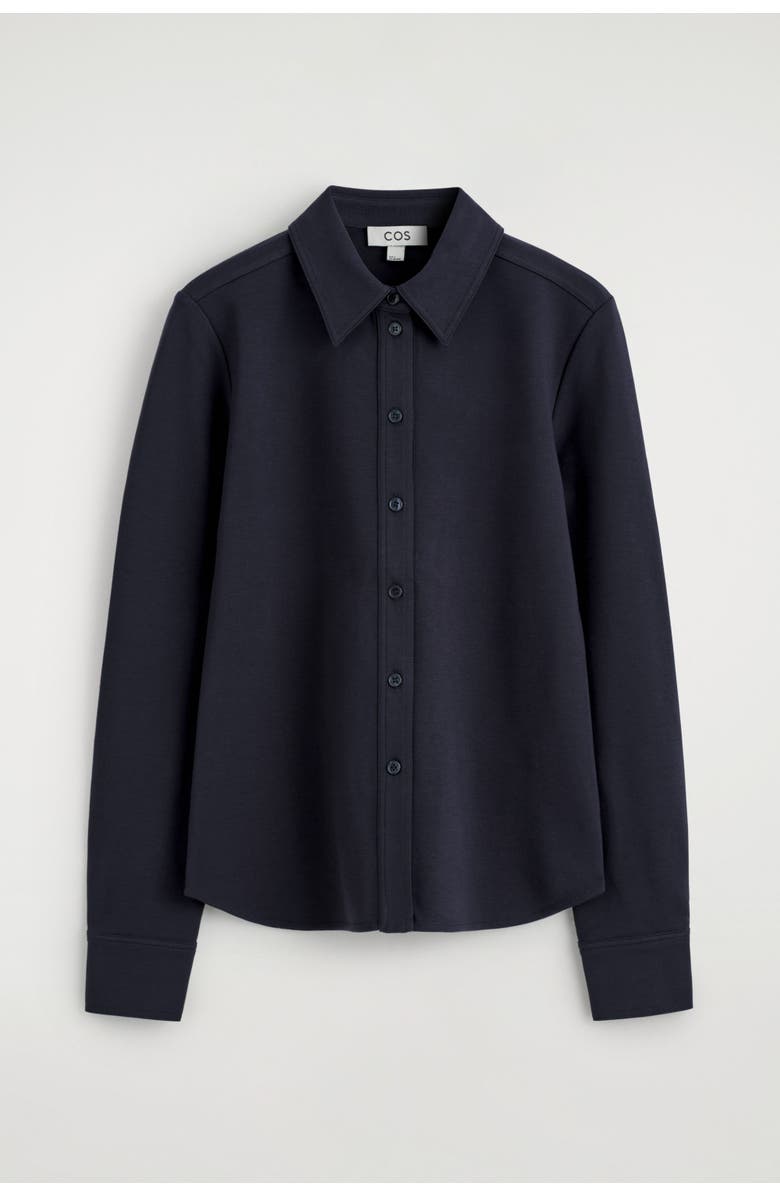 COS Jersey Shirt, Alternate, color, Navy