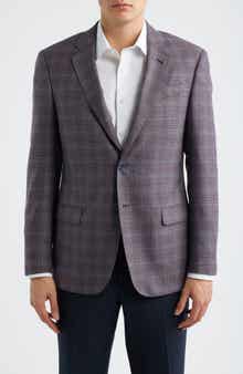 Purple Check Virgin Wool Sport Coat
