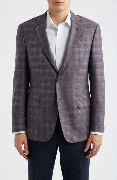 Purple Check Virgin Wool Sport Coat