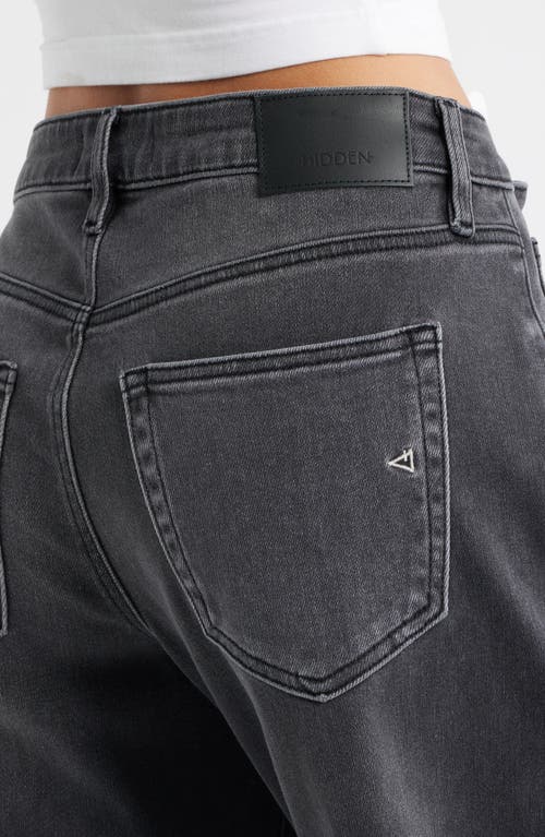 Hidden Jeans Crop Barrel Jeans In Gray