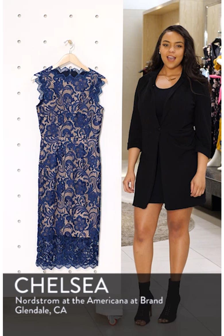 Claudette Crochet Lace Sheath Dress video