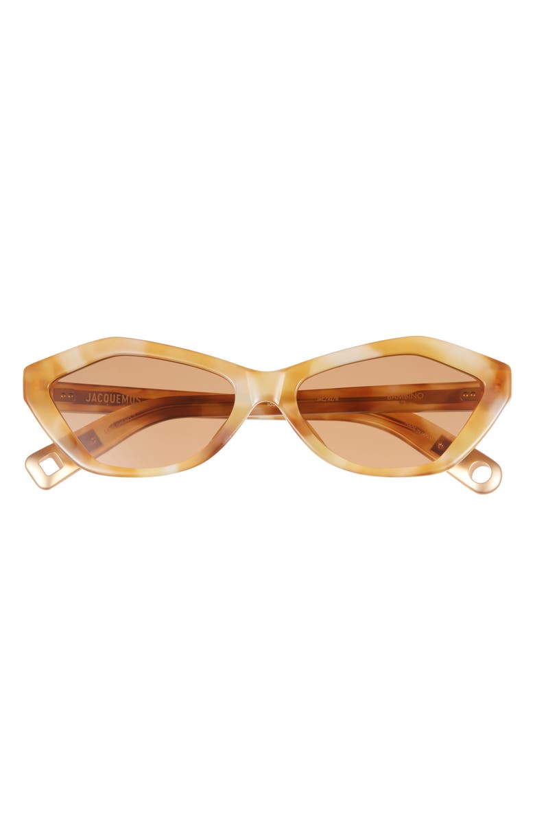 Jacquemus Les Lunettes Bambino Sunglasses, Alternate, color, Matt Gold Tobacco