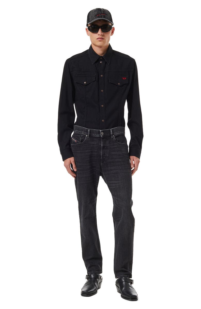 DIESEL<sup>®</sup> D-Fining Tapered Skinny Jeans, Alternate, color, Black/Deni