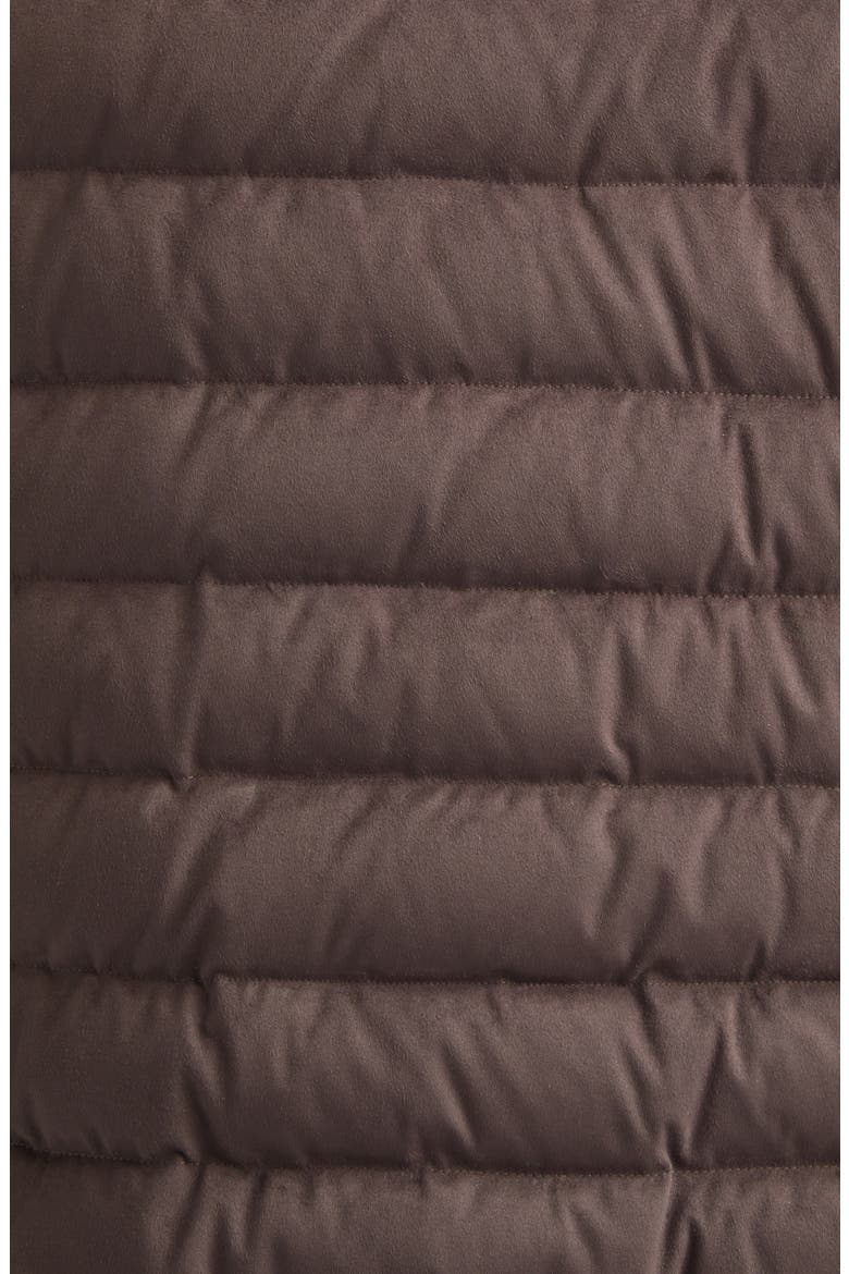 Faux Suede Quilted Down Puffer Jacket, Alternate, color, 8993 MARRONE SCURO