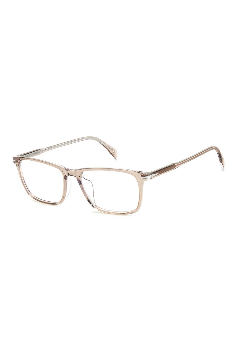 57mm Rectangular Optical Glasses, Alternate, color, BEIGE CRYSTAL